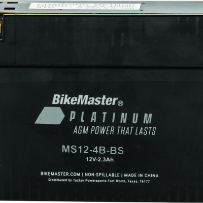 BikeMaster AGM Battery - MS12-4B-BS