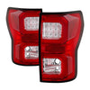 Spyder 07-13 Toyota Tundra V2 Light Bar LED Tail Lights - Red Clear ALT-YD-TTU07V2-LB-RC