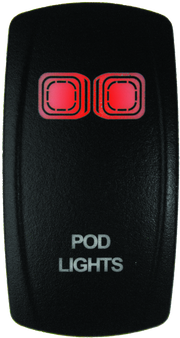 DragonFire Racing Lighted Switch On/Off Red