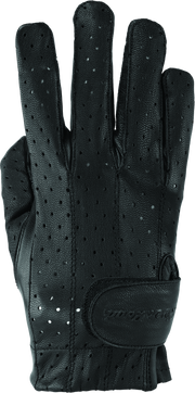 River Road Tucson Leather Perforated Gloves Black Womens - Small