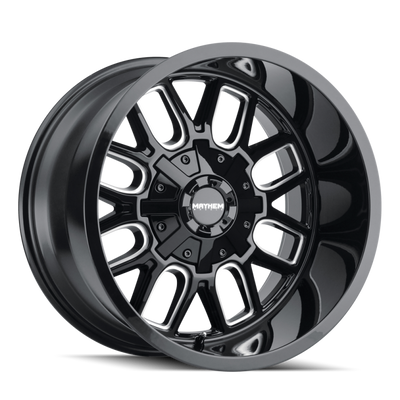 Mayhem 8107 Cogent 20x10 / 8x165.1 BP / -19mm Offset / 130.8mm Hub Gloss Black Milled Wheel