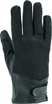 River Road Pecos Leather Mesh Gloves Black Womens - Large