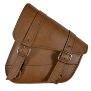 Willie & Max HD Softails, Yamaha Rd Stars, Kaw Vulcan 900, Suz C50 Swingarm Bag - Warm Brown