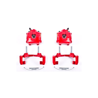Power Stop 2000 BMW 323Ci Rear Red Calipers w/Brackets - Pair