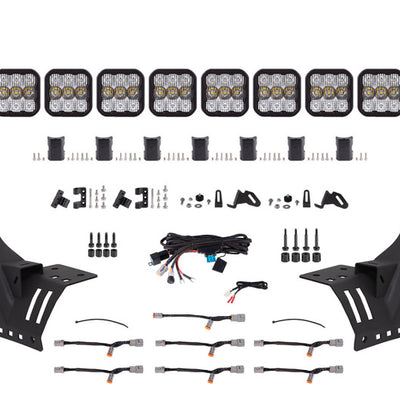 Diode Dynamics Jeep JL SS5 Pro CrossLink Windshield - White Combo Lightbar Kit