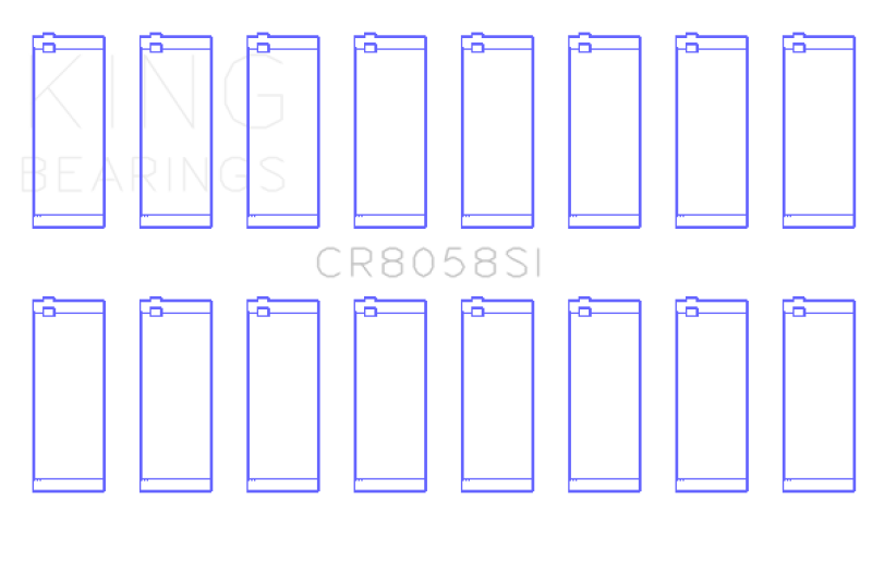 King Engine Bearings Ford 6.2L V8 (Size +.50) Connecting Rod Bearing Set (Set of 8)