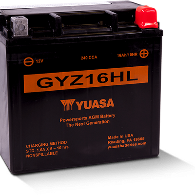 Yuasa GYZ16HL High Performance Maintenance Free AGM 12 Volt Battery