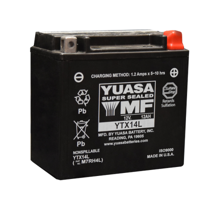 Yuasa YTX14L Maintenance Free AGM 12 Volt Battery