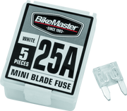 BikeMaster 5Piece 25A Replacement Mini Blade Fuse