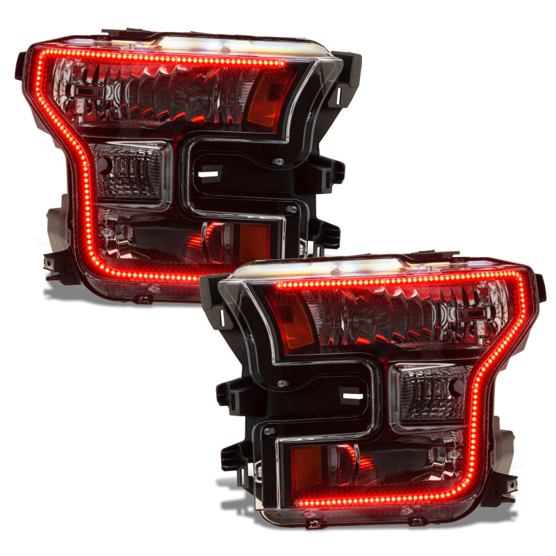 Oracle 15-17 Ford F-150 Dynamic RGB+A Pre-Assembled Headlights Halogen - Blk Edition -