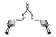 Corsa 24+ Ford MustangGT Sport Cat-Back Exhaust Sys. 3.0in Dual Rear Exit w/4.5in Straight Cut Tips