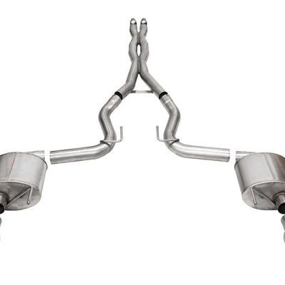 Corsa 24+ Ford MustangGT Sport Cat-Back Exhaust Sys. 3.0in Dual Rear Exit w/4.5in Straight Cut Tips