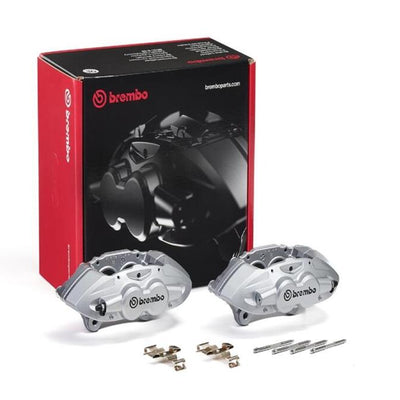 Brembo OE BMW 16-21 M2/17-18 M3/17-20 M4/14-16 M235i Hydraulic Front X-Style Brake Calipers - Silver