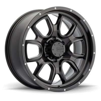 Mamba M19 16x8 5x114.3 ET13 Matte Black w/ Drill Holes
