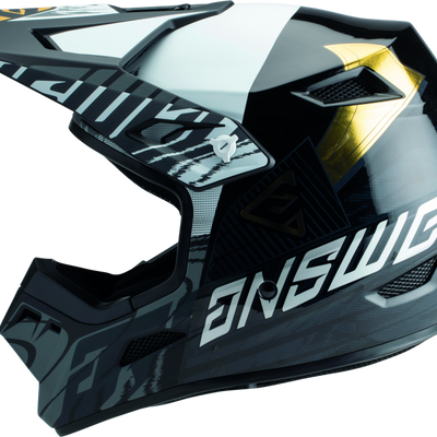 Answer AR3 Ronin Helmet Black/White/Gold - Small