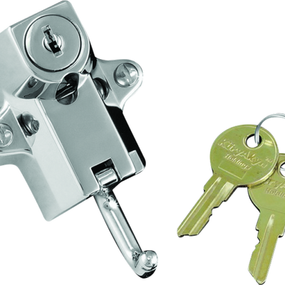 Kuryakyn Universal Helmet Lock 7/8in-1-1/4in Mount Chrome