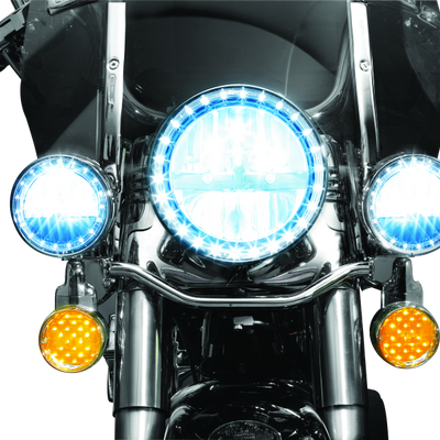 Kuryakyn LED Front Turn Signal Conversion Flat Style Insert Amber Lens