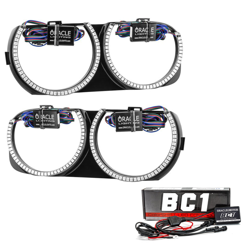 Oracle 15-21 Dodge Challenger Pre-Installed Halo Headlight Bezel - w/ BC1 Controller