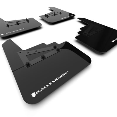 Rally Armor 21-25 Ford F-150 (Excl. Raptor) Black UR Mud Flap w/White Logo