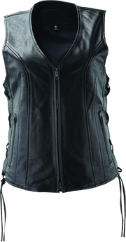 Kuryakyn Leather By River Road Sapphire Leather Vest Black Womens - XL