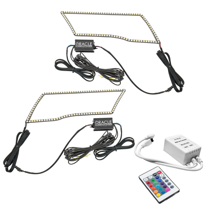 Oracle 09-18 Dodge Ram RGB+A + Switchback Quad Headlight Halo Kit w/ Simple Controller