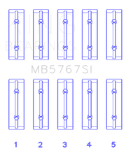 King Engine Bearings Nissan Hr15/16DE (Size +0.25mm) Main Bearing Set