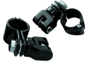 Kuryakyn 1-1/4inch Magnum Quick Clamp With Clevis Black (Pair)