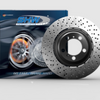 SHW 2021 BMW M3 / 21-22 BMW M4 Left Rear Cross-Drilled Lightweight Brake Rotor (34208093729)