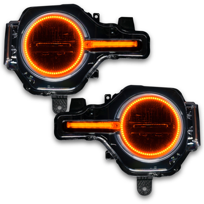 Oracle 21-22 Ford Bronco Headlight Halo Kit w/DRL Bar - Base Headlights -w/RF Controller