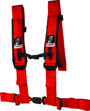 DragonFire Racing Harness- H-Style- 4-point- EZ-Adjust- 3in Buckle- Red
