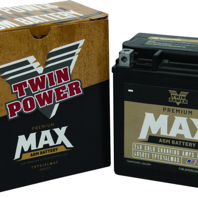 Twin Power GYZ-16HL Premium MAX Battery Replaces H-D 65958-04 Made in USA 240 CCA