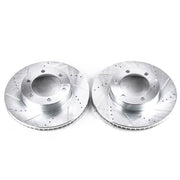 Power Stop 01-07 Toyota Sequoia Front Evolution Drilled & Slotted Rotors - Pair