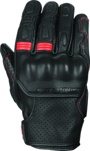 Speed and Strength Twist of Fate Leather Gloves Black/Red - XL