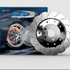 SHW 13-15 Audi RS5 4.2L Rear Drilled-Dimpled Lightweight Wavy Brake Rotor (8T0615601A)