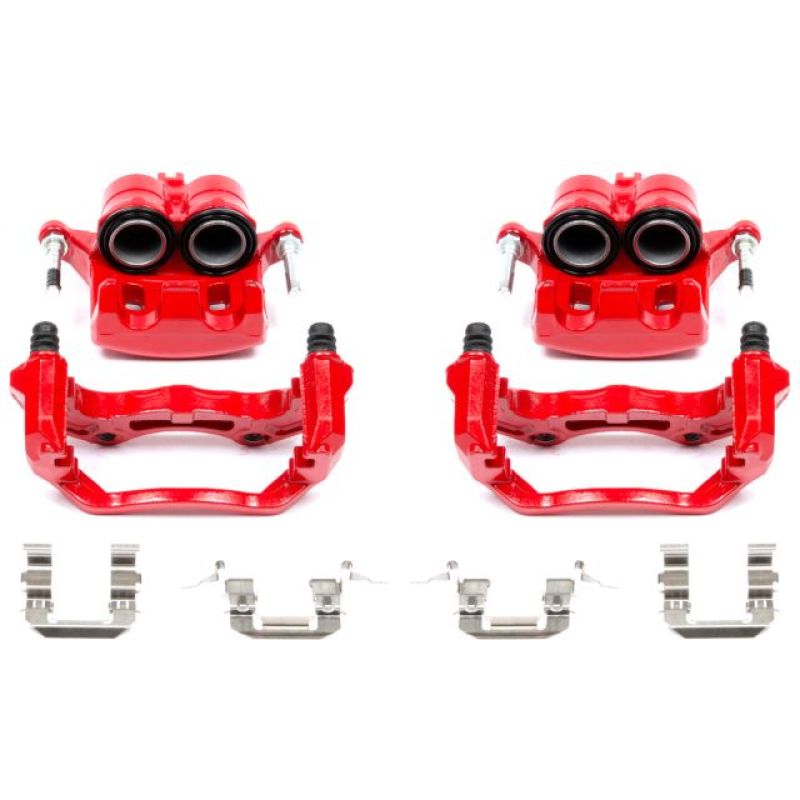 Power Stop 05-07 Infiniti G35 Front Red Calipers w/Brackets - Pair