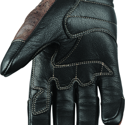 Speed and Strength Rust and Redemption Leather Gloves Brown - Small