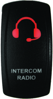 DragonFire Racing Lighted Switch Int/Rad On/Off Red Led