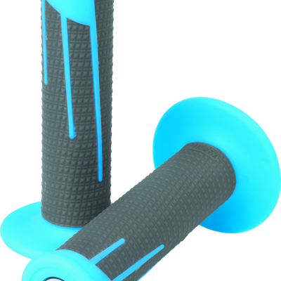 ProTaper Full Diamond Clamp-On Grips - Neon Blue/Dark Gray