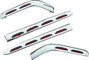 Kuryakyn L.E.D. Saddlebag Molding Set 4 Piece 01-10 GL1800 Chrome