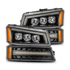 AlphaRex 03-06 Chevy Silverado 1500/2500HD/3500HD/Avalanche Black NOVA LED Proj Headlights