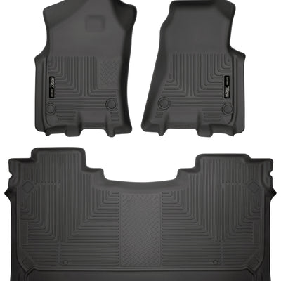 Husky Liners 19 Dodge Ram 1500 Crew Cab Weatherbeater Black Front & 2nd Seat Floor Liners