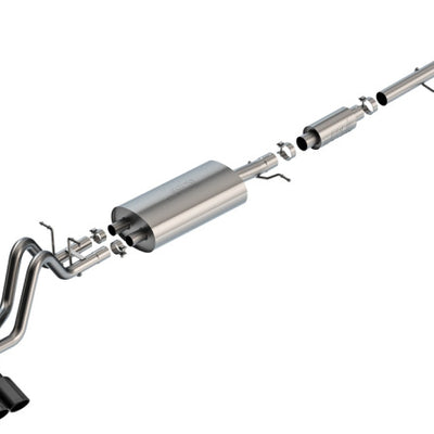 Borla 23-24 Chevrolet Colorado / 23-24 GMC Canyon S-Type Catback Exhaust w/Black Chrome Tips