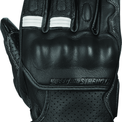 Speed and Strength Twist of Fate Leather Gloves Black/White - Large