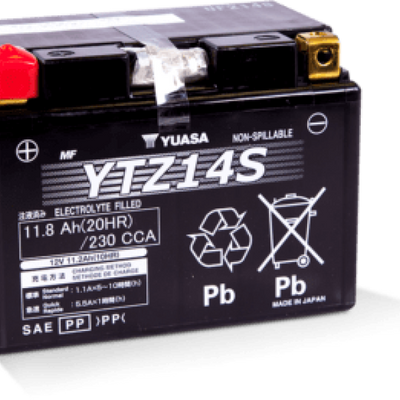 Yuasa YTZ14S Maintenance Free AGM 12 Volt Battery