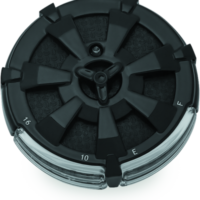 Kuryakyn Alley Cat Fuel & Battery Gauge Gloss Black