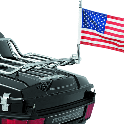 Kuryakyn Flag With Universal 1/2inch Vertical Mount Chrome