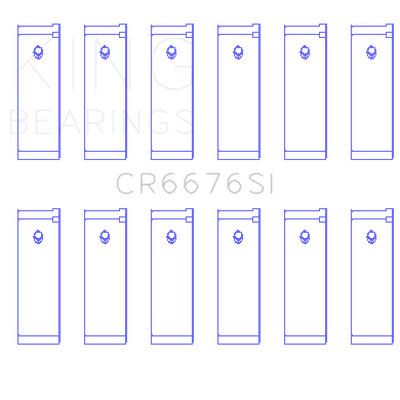 King Engine Bearings Nissan Rb30/Vg30 (Size +0.75mm) Connecting Rod Bearing Set