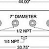 Firestone Air Tank 20 Gallon 12in. x 44in. (6) 1/2in. NPT Ports 150 PSI Max - Black (WR17609277)