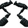 Kuryakyn Ergo III Adjustable Mount With Trident Dually ISO Pegs Gloss Black