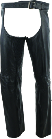 Kuryakyn Leather By River Road Plains Leather Chaps Black - Medium